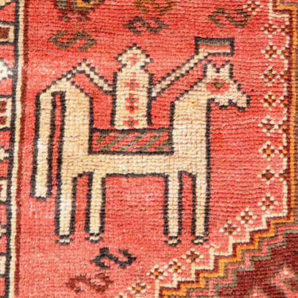 Tribal Persian Horseback Rider Rug Y0008