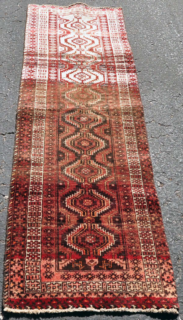 <a class="more-link" href="https://dingo.gallery/product/runner-unusual-baluchi-rug-with-mountain-goats-6-ft-2-in-by-1-ft-10-in/">Continue Reading →</a> Amazing old Baluch Abrash Runner