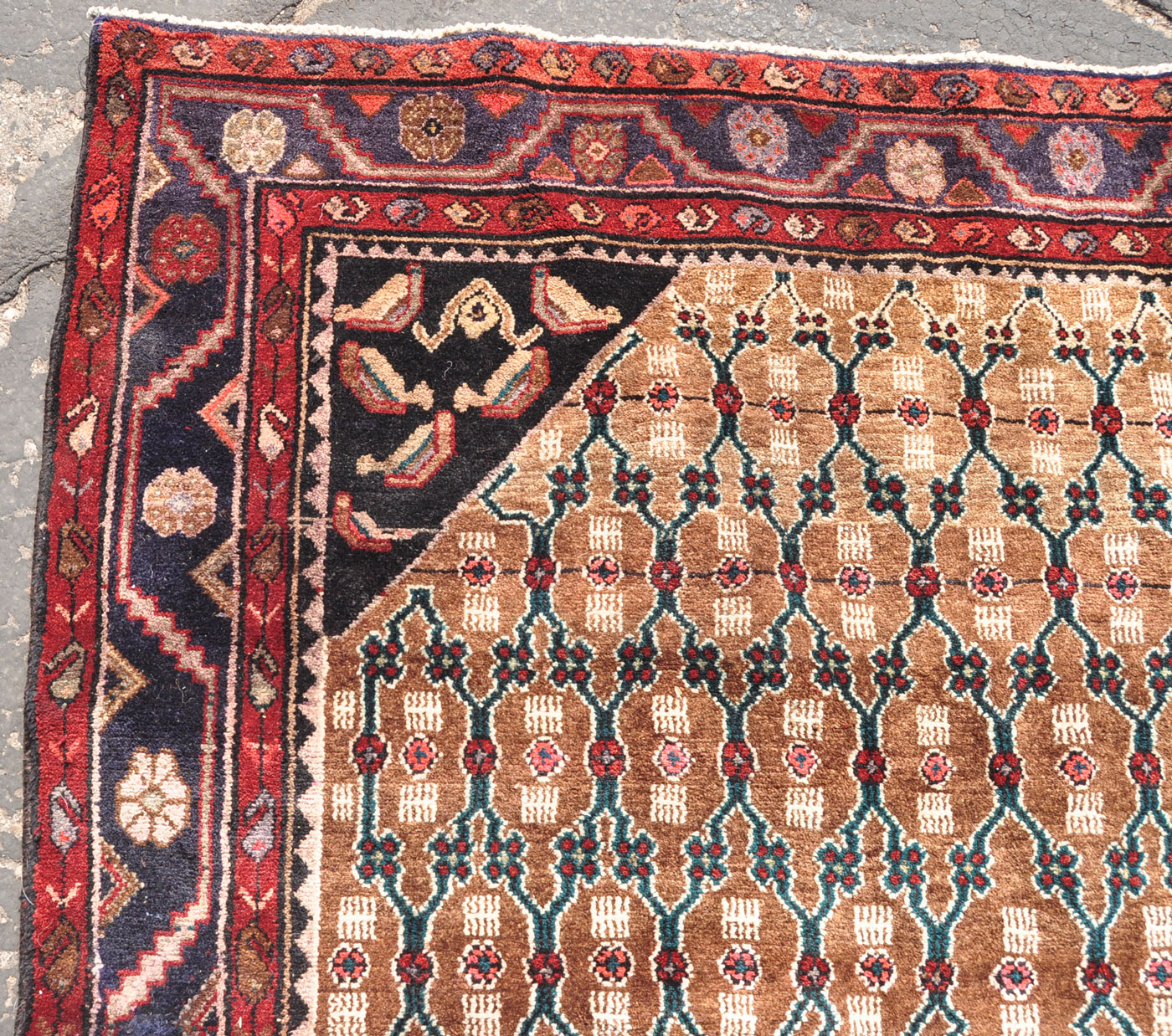 Persion Rug Figures Persian Kurdish Tribal Rug with Pictorial Medallion – 10 ft. 4 in. by 5 ...