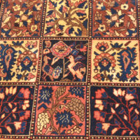 Persian Garden Rug with Birds and grapes