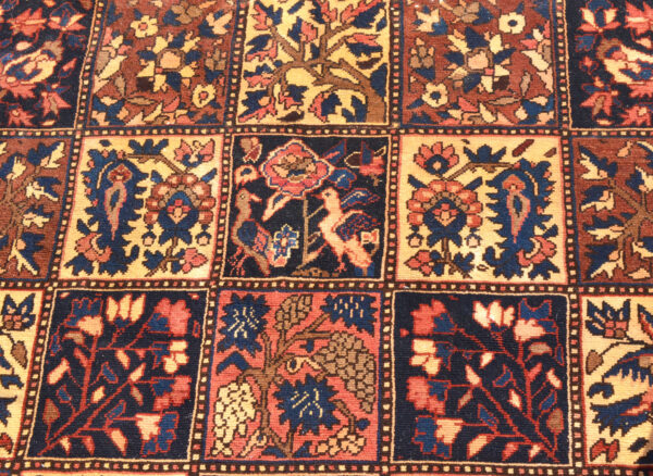 Persian Garden Rug with Birds and grapes