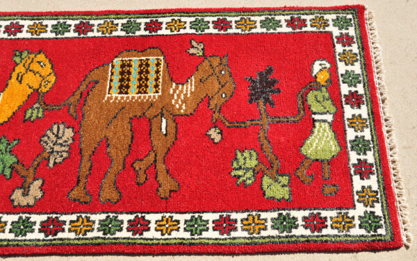 <a class="more-link" href="https://dingo.gallery/product/runner-camels-and-camel-driver-pictorial-rug-8-ft-2-in-by-2-ft-6-in/">Continue Reading →</a> Camel rug pictorial
