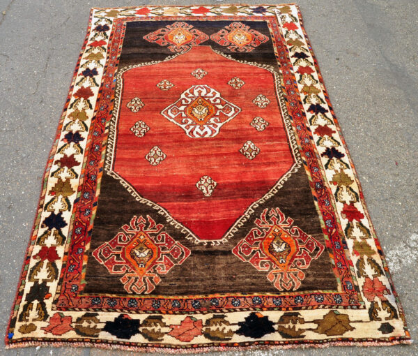 Qashqai red and black rug