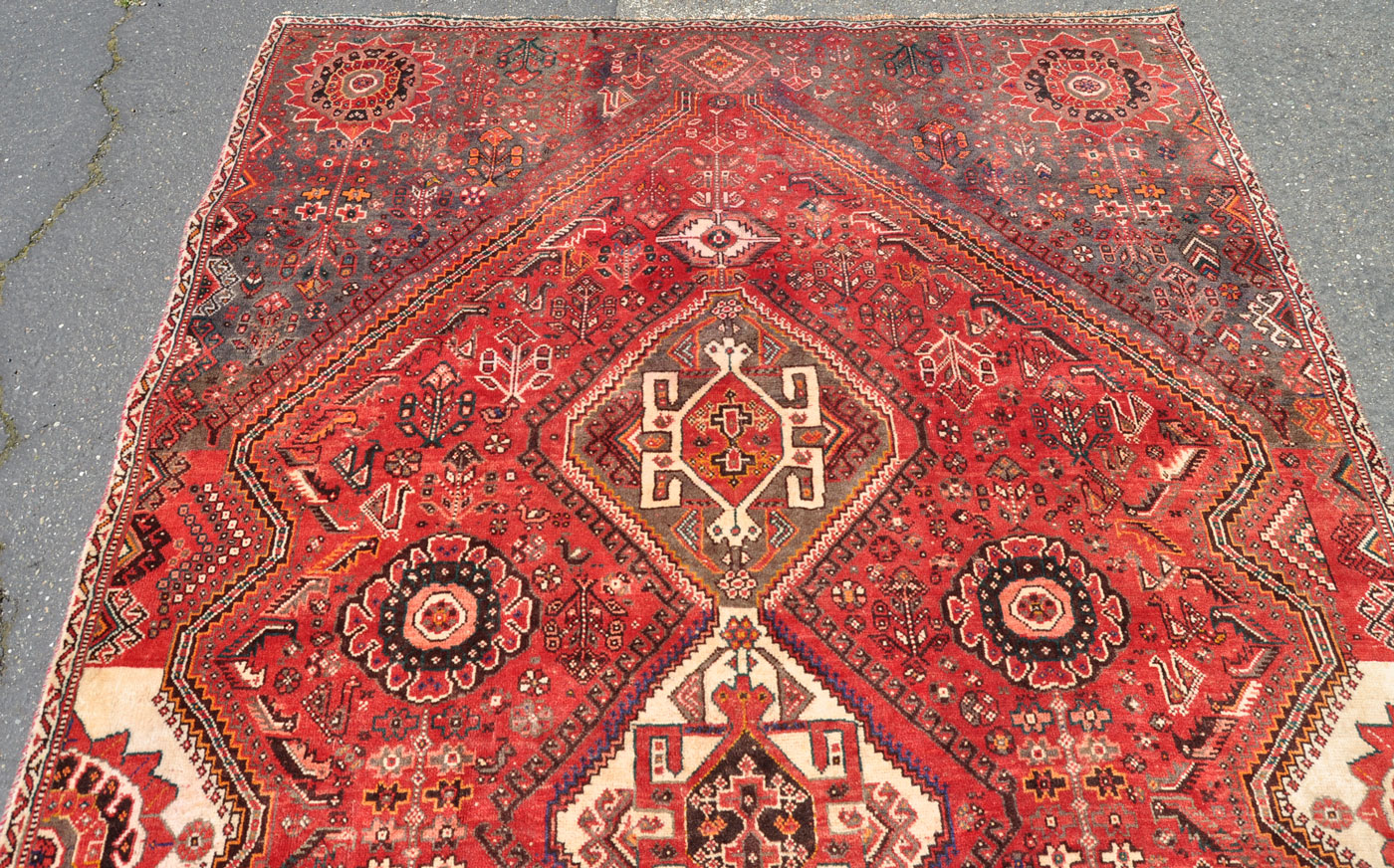 <a class="more-link" href="https://dingo.gallery/product/persian-qashqai-triple-medallion-rug-with-deer-birds-cat-and-buffalo-or-oxen-9-ft-6-in-by-6-ft-4-in/">Continue Reading →</a> S0175_9-10×5-10_O61_08w