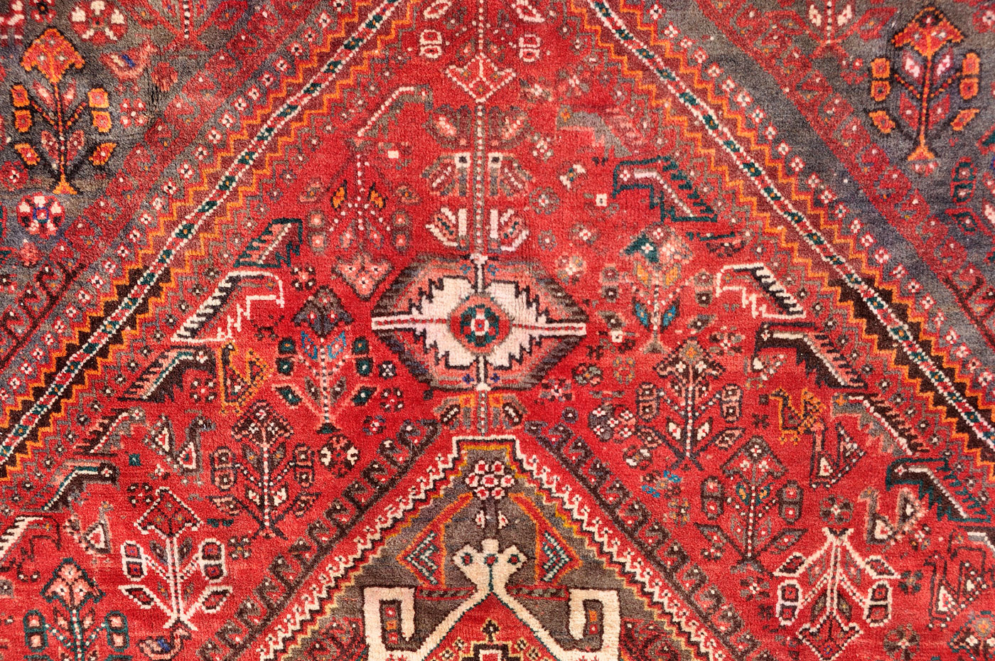 <a class="more-link" href="https://dingo.gallery/product/persian-qashqai-triple-medallion-rug-with-deer-birds-cat-and-buffalo-or-oxen-9-ft-6-in-by-6-ft-4-in/">Continue Reading →</a> S0175_9-10×5-10_O61_13w