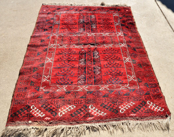 <a class="more-link" href="https://dingo.gallery/product/turkoman-tribal-ersari-hatchli-tent-rug-6-ft-7-in-by-4-ft-4-in/">Continue Reading →</a> Turkoman Hatchli Afghanistan Rug