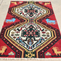 Blue Cow or Goat with Hat Rug