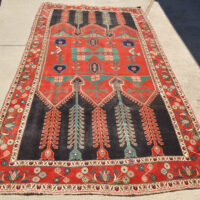 Kurdish Bird rug Iran Tribal Geometric
