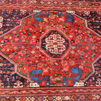 Qashqai Iran Blue Horse Head Shirazi Rug