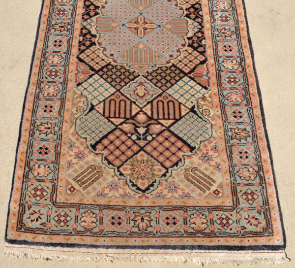 Kashan Pastel Geometric blue runner