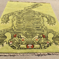 Mint green Nepal tiger rug