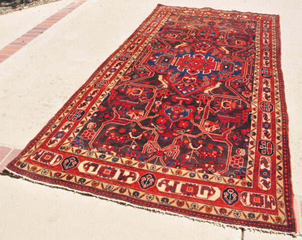 Persian Nahavand Red Lion Rug
