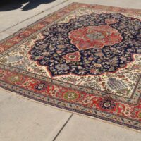 Persian Tabriz Area Rug Iran medallion elegant
