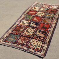 Qashqai Fish Birds Deer tribal wool rug